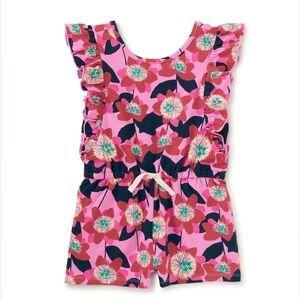 Tea Collection Flutter Sleeve Romper Passion Flower